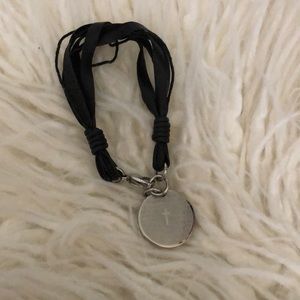 Black cross bracelet